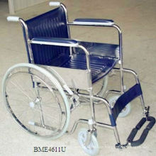 Cheapest steel folding basic wheelchair-U type footrest